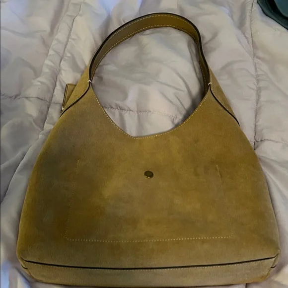 Coach Brooklyn Medium size 28 in Sand Suede Shoulder Bag- NWOT - Picture 7 of 10